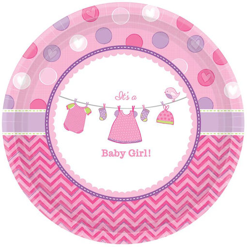 Picture of ITS A GIRL BABY SHOWER PAPER PLATES SMALL